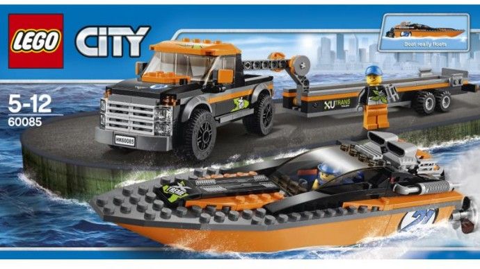 JANUARY 2015 LEGO CITY 60085 4x4 WITH POWERBOAT *NEW&SEALED, ON HAND ...